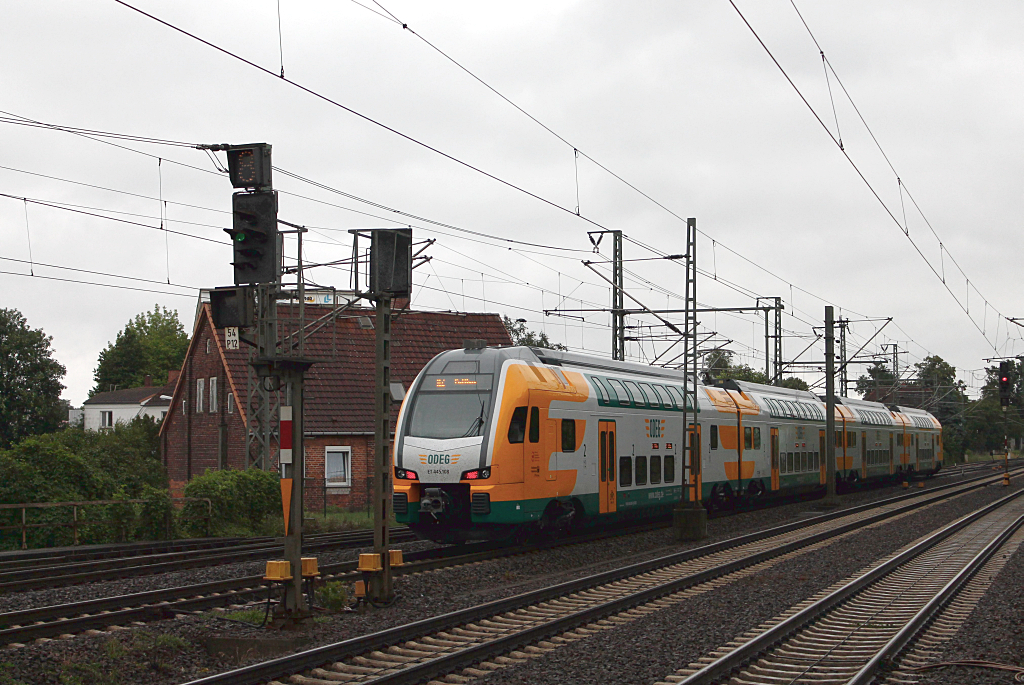 ODEG ET 445.108 (445 108-4) als RE 2 (RE 37378) von Bad Kleinen nach Berlin Ostbahnhof in Ludwigslust am 29.06.2013