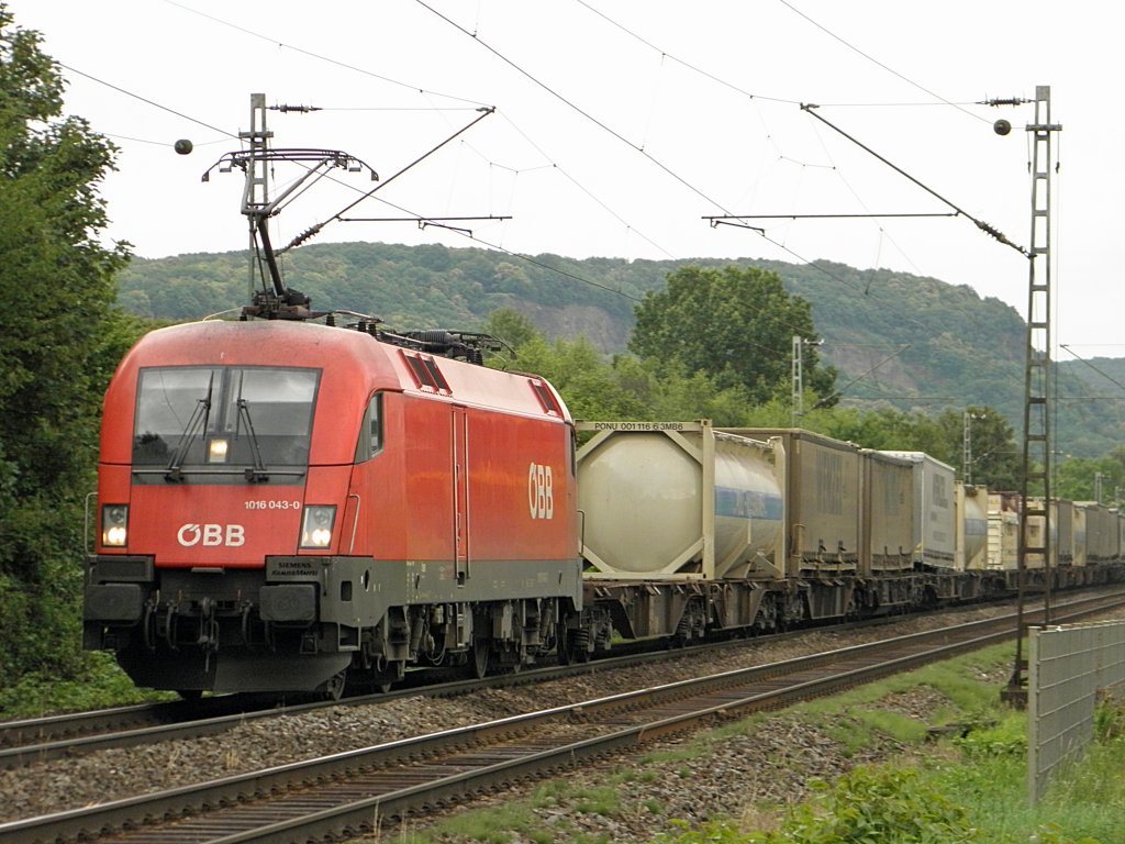 BB 1016 043-0 mit dem Wenzel in Limperich am 16.6.2011