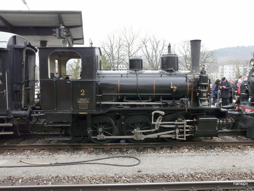 OeBB - Dampflok E 3/3 2 im Bahnhof Olten am 07.04.2013