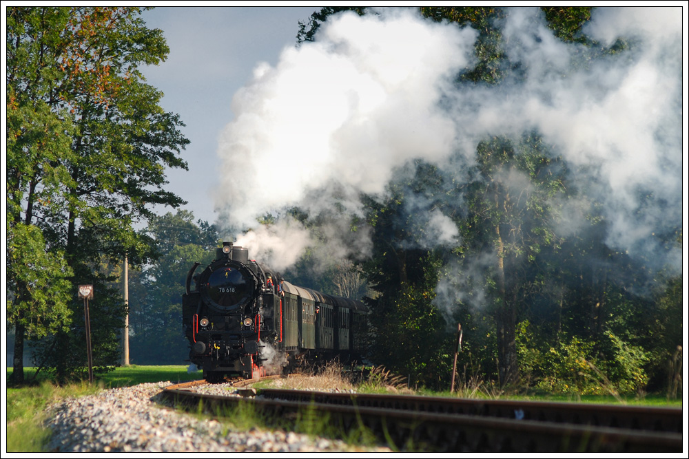 �GEG 78.618 auf der hauseigenen Strecke kurz vor Ampflwang am 3.10.2010 aufgenommen.
