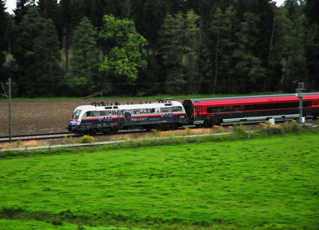 �sterreichische Werbelok - Polizei Taurus, bei �bersee am 24.09.2012