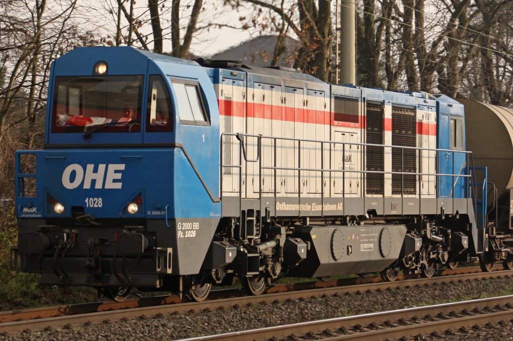 OHE 1028 (im Einsatz f�r MKB)am 26.11.10 in Ratingen-Lintorf