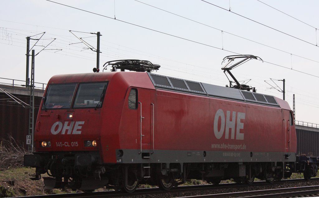 OHE 145-CL 015 am 3.4.12 bei der Durchfahrt durch Porz Wahn.