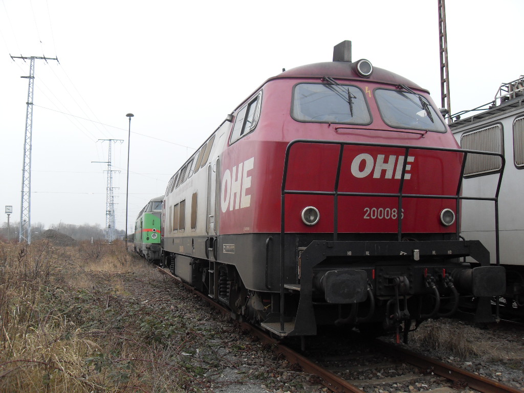 OHE 200086 (216 158)stand am 22.01.2011 in Stendal.
