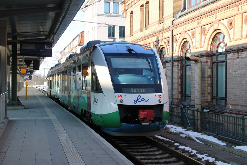 OLA LINT 41 als OLA 79858 von Parchim nach Rehna in Schwerin Hbf am 25.03.2013