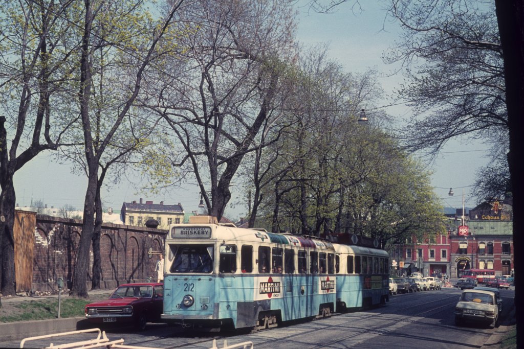 Oslo Oslo Sporveier SL 1 (Tw 212) Vogts gate am 8. Mai 1971.