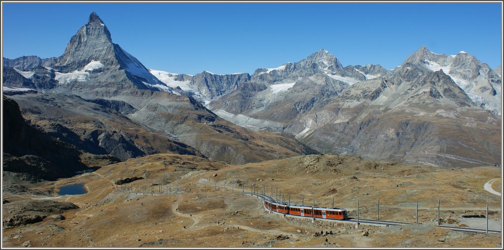 Panoramablick auf Matterhorn und GGB.
(04.10.2011) 