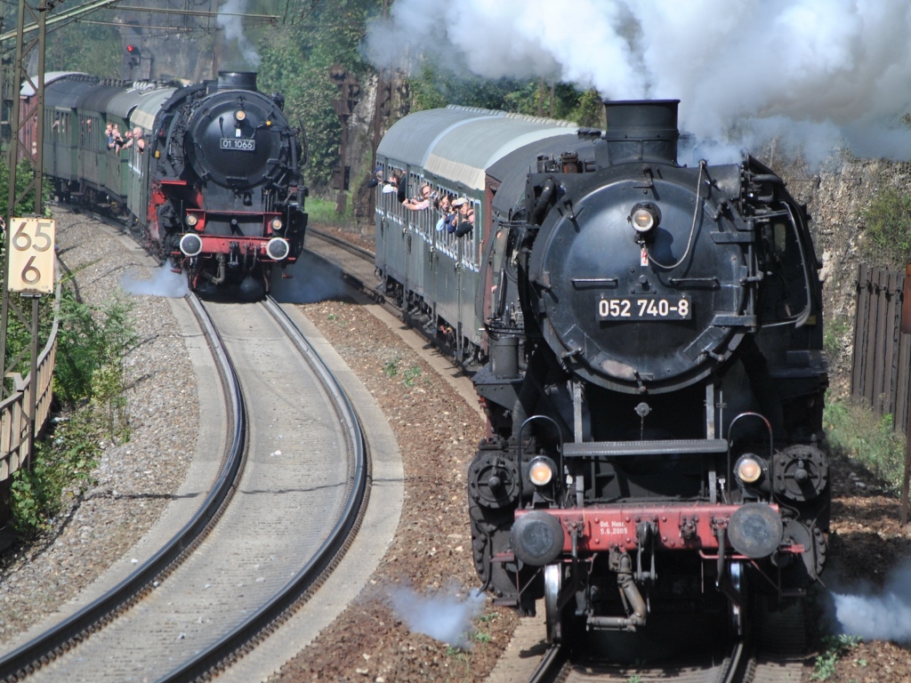 Parallelfahrt auf der Steige der beiden ladies.