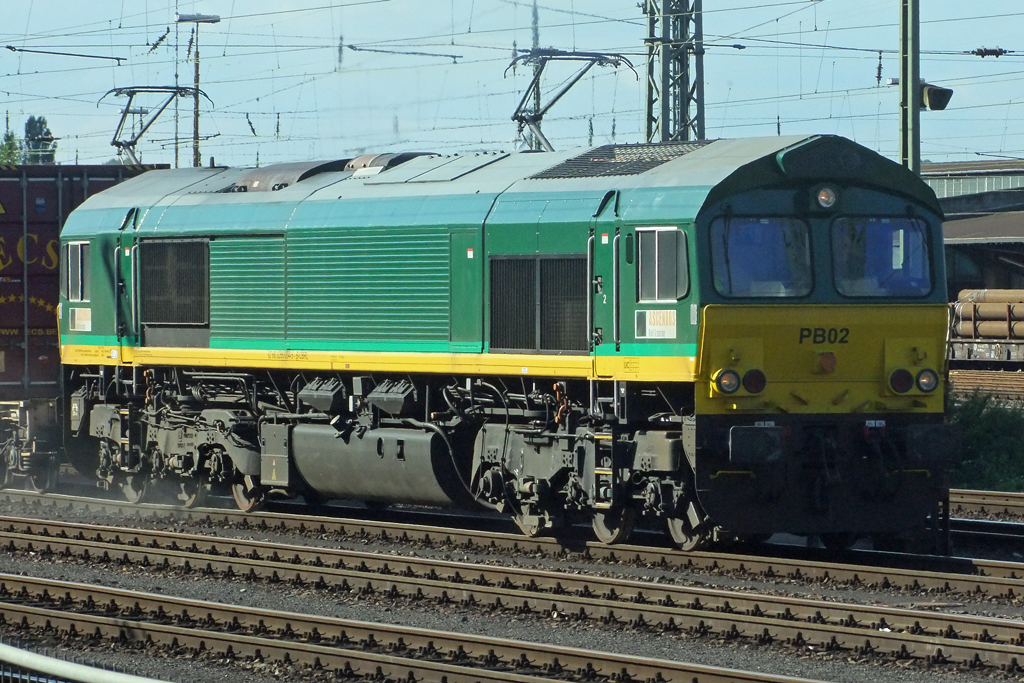 PB02 von Ascendos Rail Leasing unterwegs fr Crossrail in Aachen-West 31.8.2010