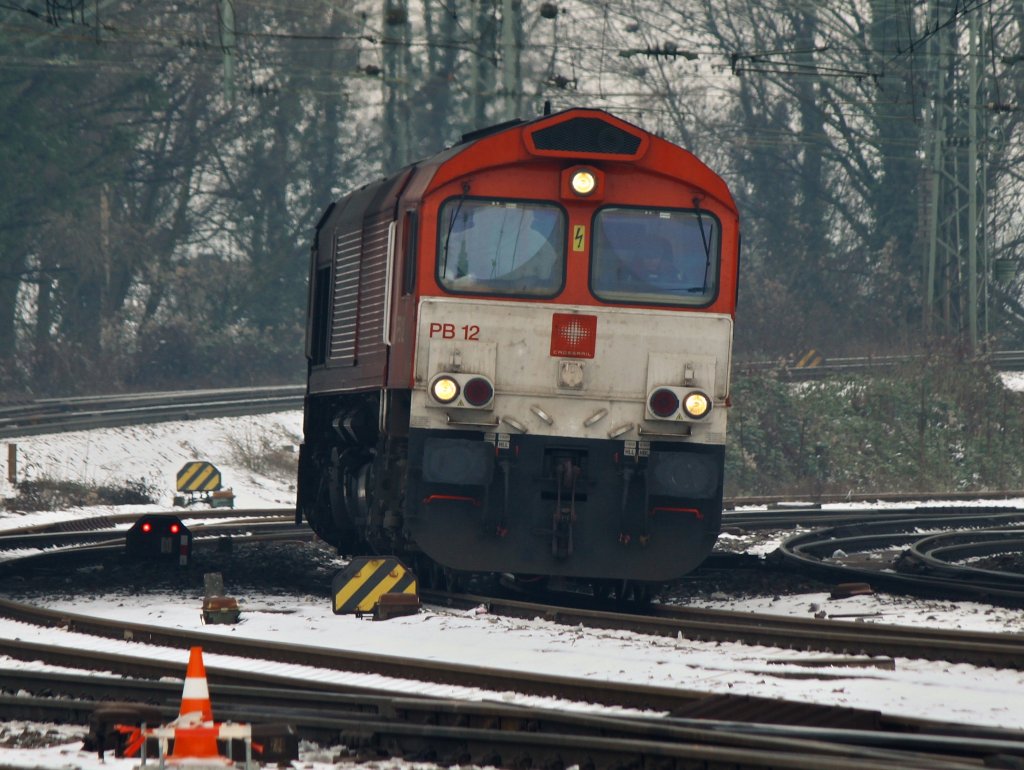 PB12 von Crossrail (Marleen) steht am 23.01.2013 unter der Brcke Turmstrasse in Aachen West.