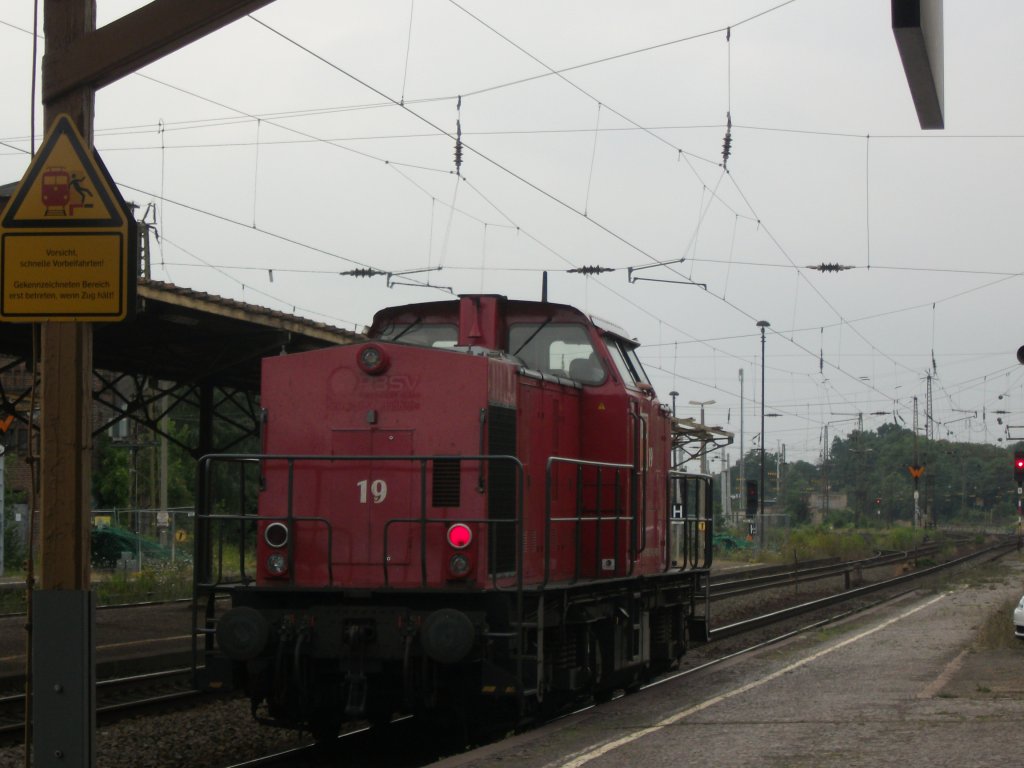 PBSV 19 durchfuhr am 28.7.10 Solo Leipzig-Leutzsch in Richtung Grokorbetha.