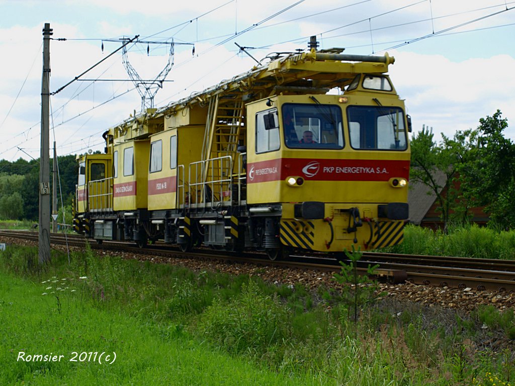 PKP Energetyka Fahrleitungstriebwagen der in Richtung Tychy am 2011.07.23.