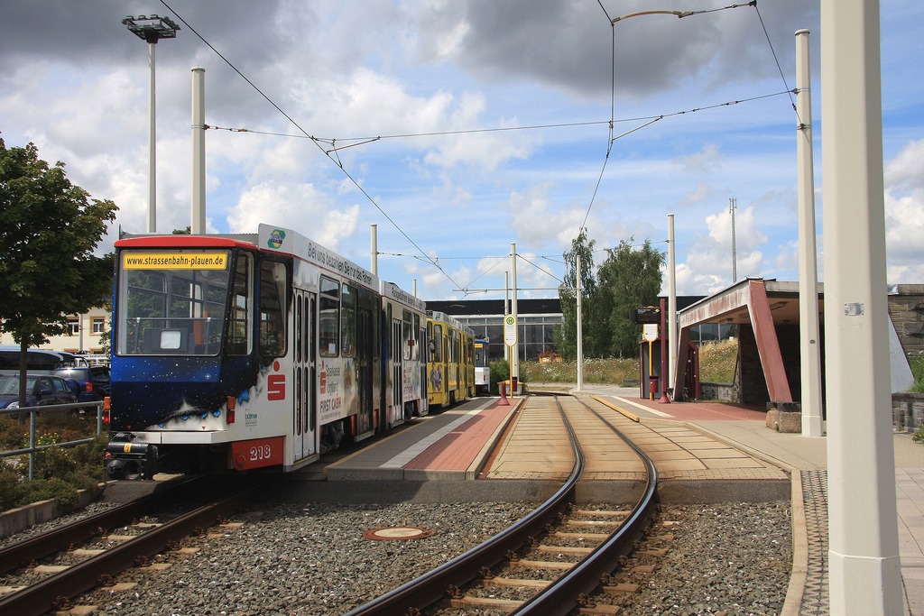 Plauen - PSB/abg. Tw - Die letzten KT4D in der Reihe der 7 abg. Tw auf dem Innengleis der Wendeschleife waren am 20.07.2008 die 218 und 224.