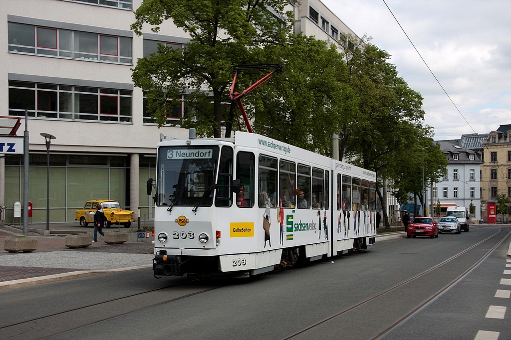 Plauen - PSB/Linie 3 - 203 nach Abf. Hst. Dittrichplatz am 12.05.2010