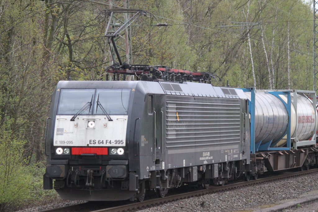 Portrait der 189 095 in Dinslaken am 19. April 2012