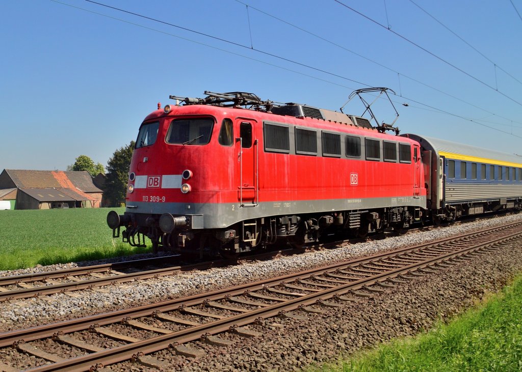 Portraitbild der 113 309-9 bei Gubberath am 19.5.2013