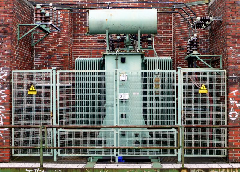 Power: Blick auf das Gleichrichterwerk am Hamburger S-Bahnhof  Berliner Tor  - gesehen vom oberen Bahnsteig aus. 11.3.2012 