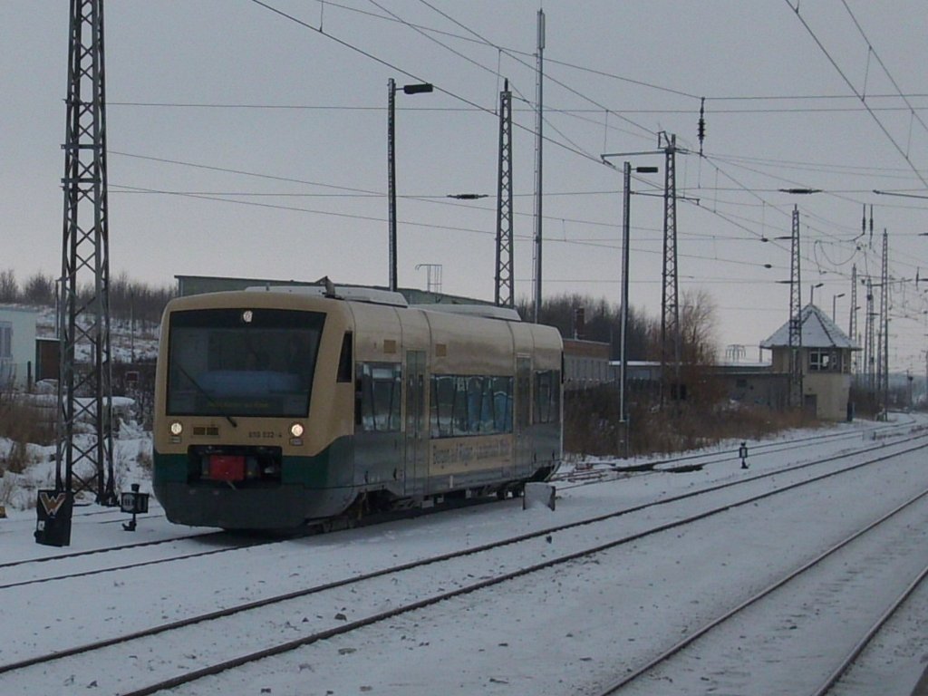 PRE 80102 hat am 16.Januar 2010 den Zielbahnhof Bergen/Rgen pnktlich erreicht.