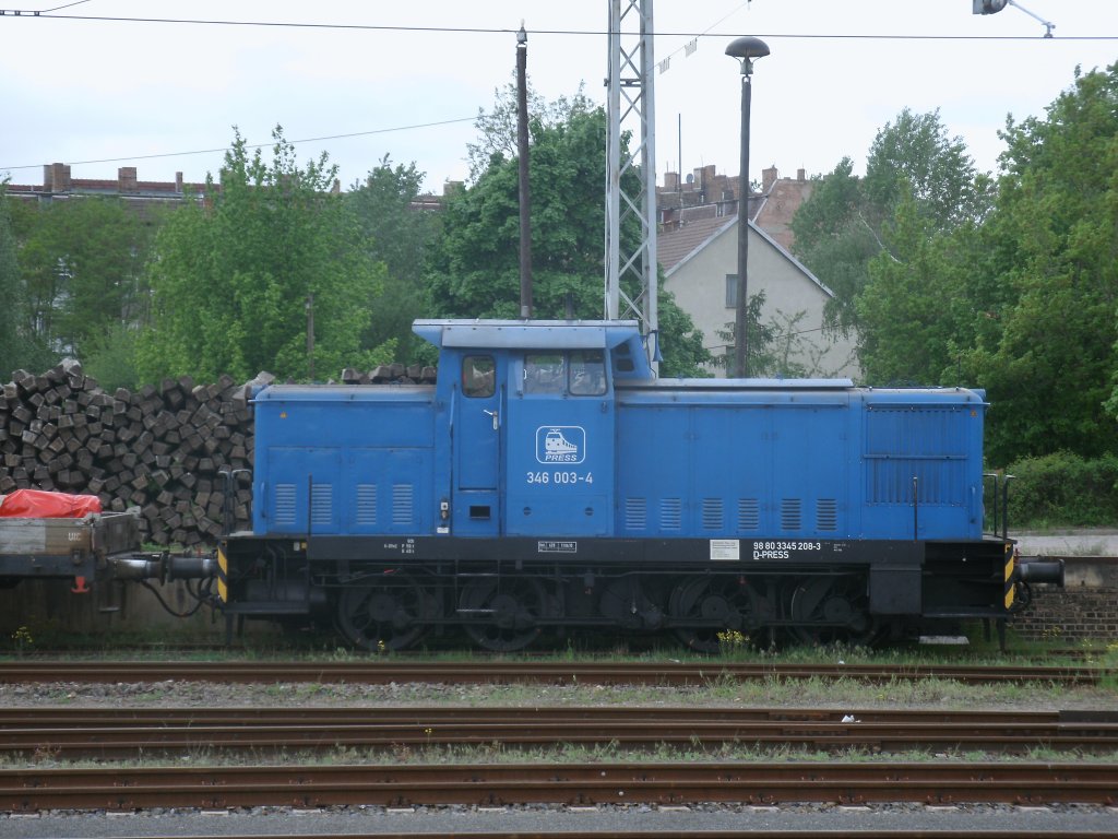 PRESS 346 003 verbrachte den 12.Mai 2012,auf der Ladestrae in Eberswalde.