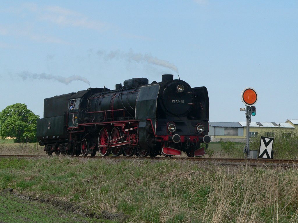 Pt47-65 am 30.4.2011 auf der Dampflokparade in Wolsztyn