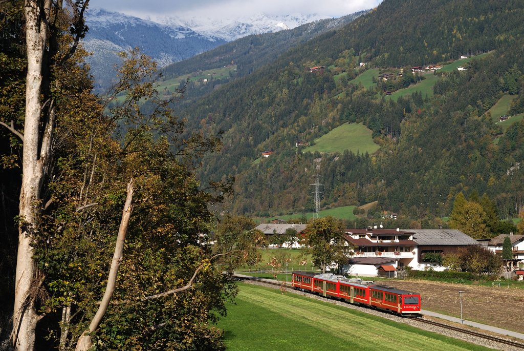 R 150 der Zillertalbahn in Erlach (21.10.2011)