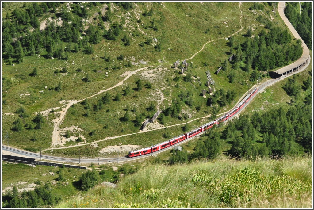 R1656 zwischen Alp Grm und Ospizio Bernina. (11.08.2012)