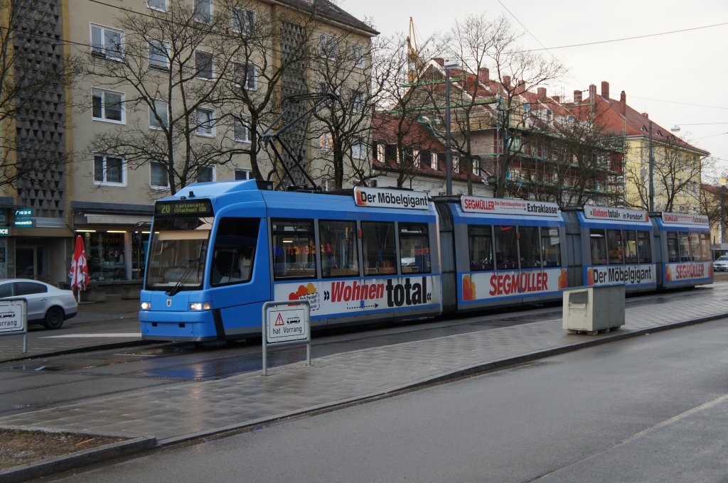 R3, 2202, Linie 20, Moosach Bf. Mnchen 24.03.2012