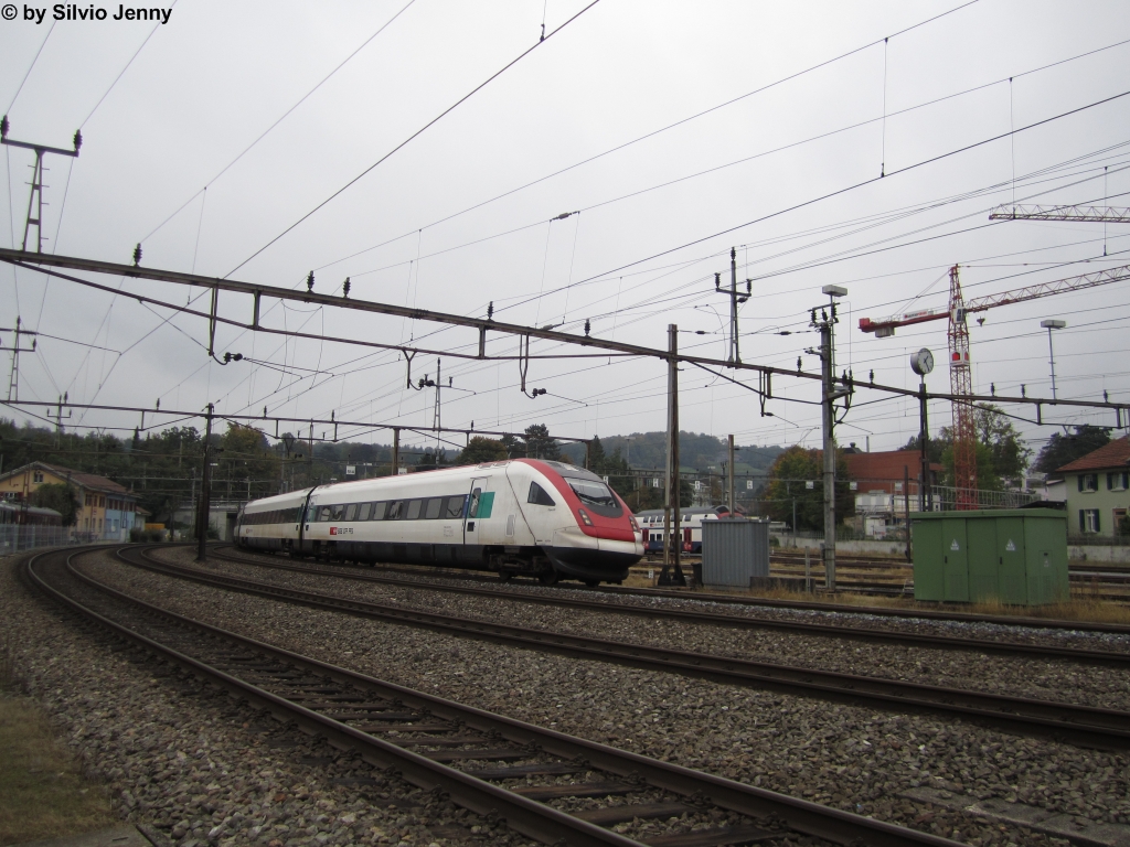RABDe 500 022-9 ''Expo 02'' am 30.9.2012 in Winterthur als ICN 526 nach Genf. (Fotostandort anlsslich der EMB-Tage ffentlich zugnglich).