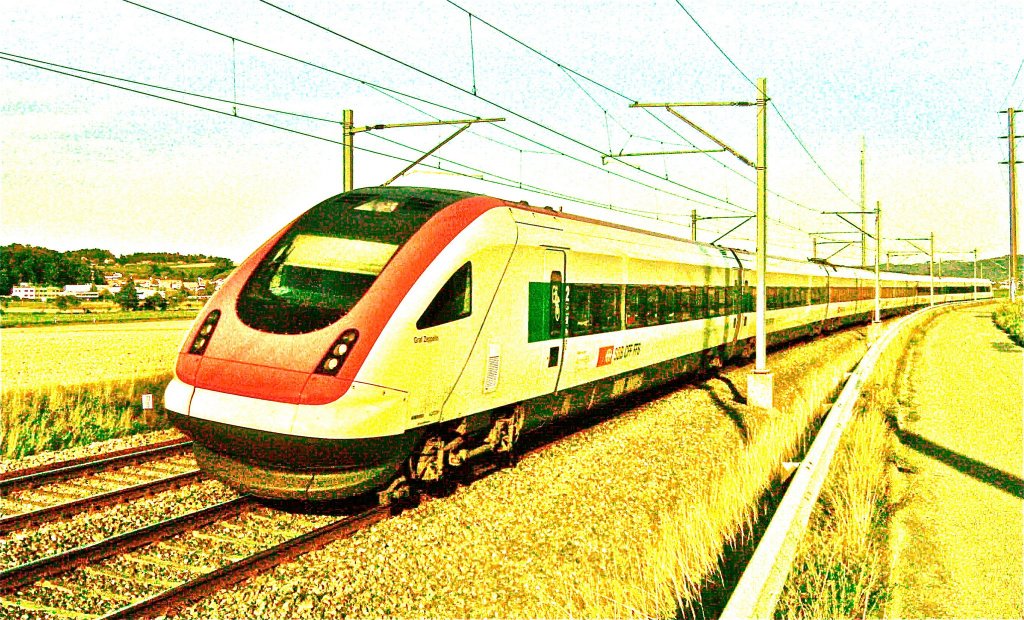 RABDe 500 (ICN)  Graf Zeppelin  als RE Bern-Biel/Bienne bei Schwanden als Zeichnung gesehen ?