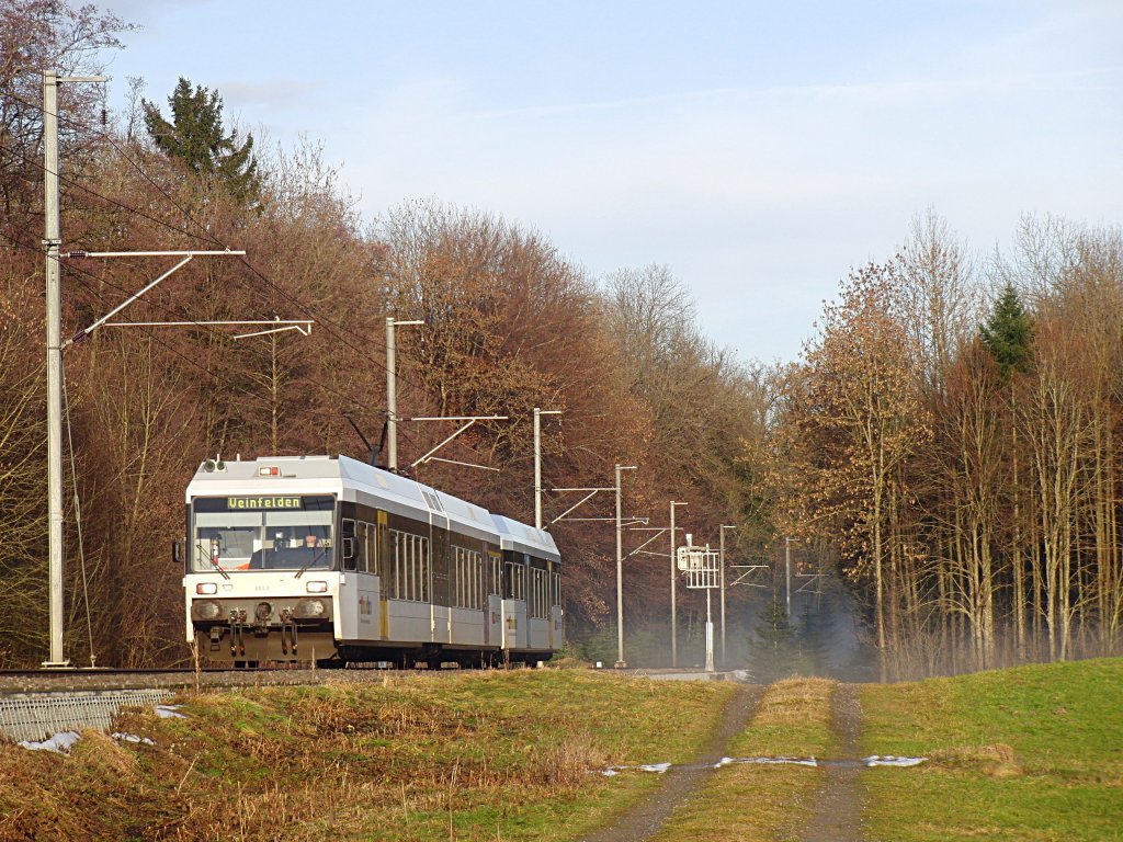 RABe 526 684-6 als R 25863 von Konstanz nach Weinfelden am 08.01.2011 zwischen Lengwil und Siegershausen.