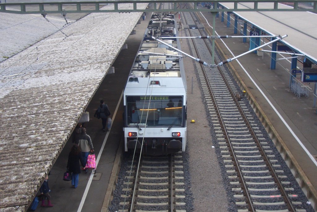 RABe 526 689-5 auf Gleis 1b im Bahnhof Konstanz.
21.11.09.