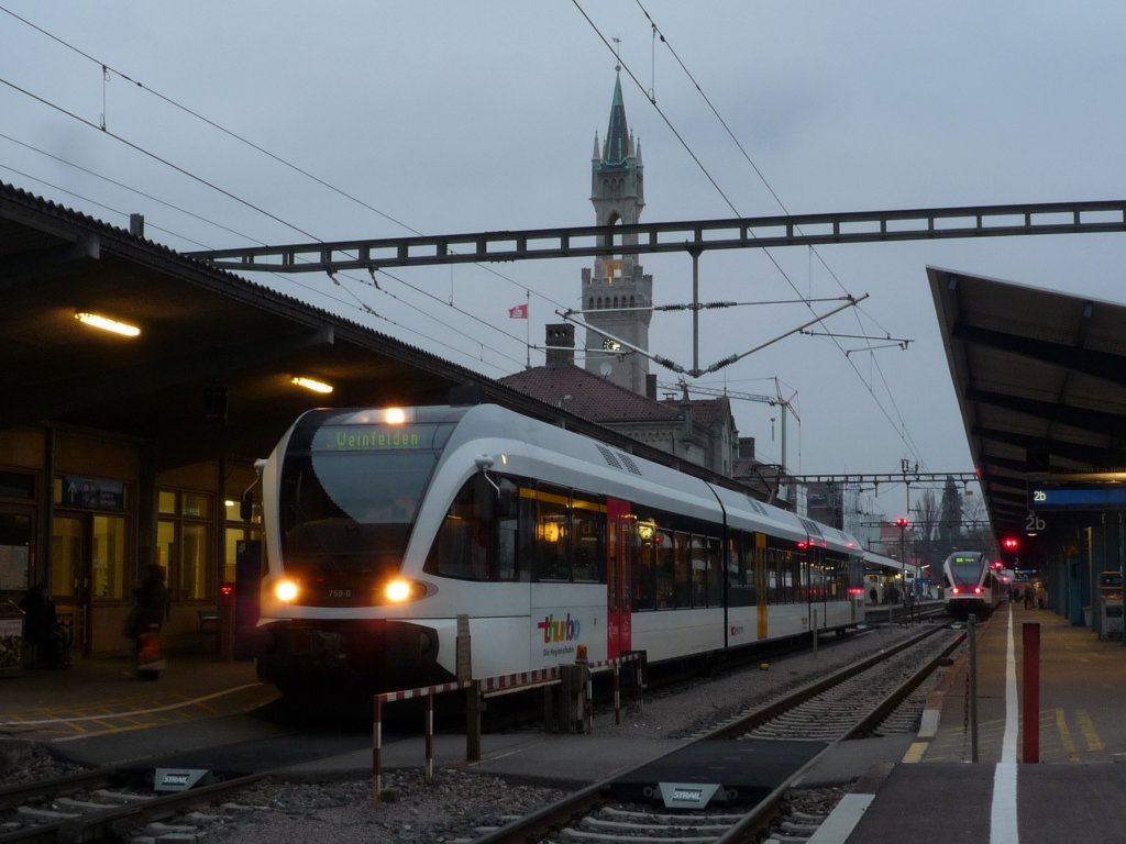 RABe 526 759-6 als R 9847 nach Weinfelden/CH in Konstanz. 15.12.09