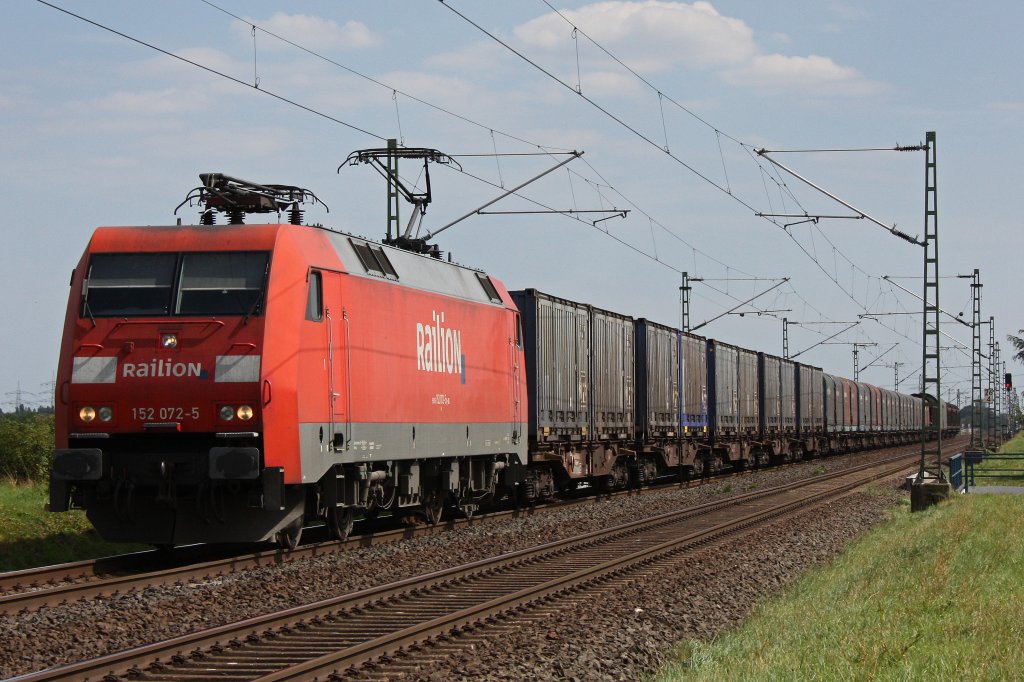 Railion 152 072 am 7.8.10 in Neuss-Allerheiligen