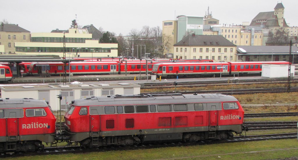 Railion 225 031-4 in Mhldorf (Oberbay); 13.01.2011