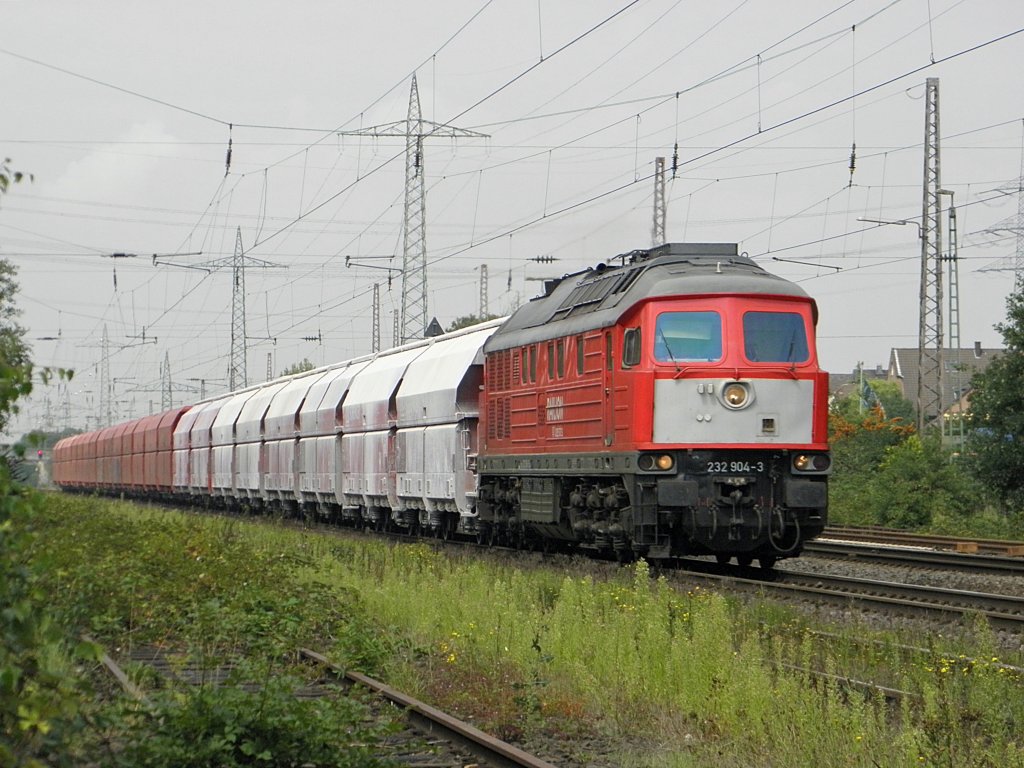 Railion 232 904-3 in Ratingen Lintorf am 15.8.2011