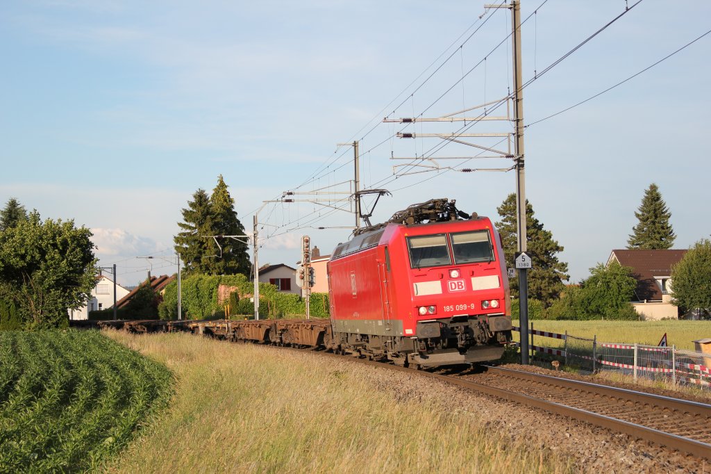 Railion BR 185 mit UKV-Zug am 05. Juni 2011