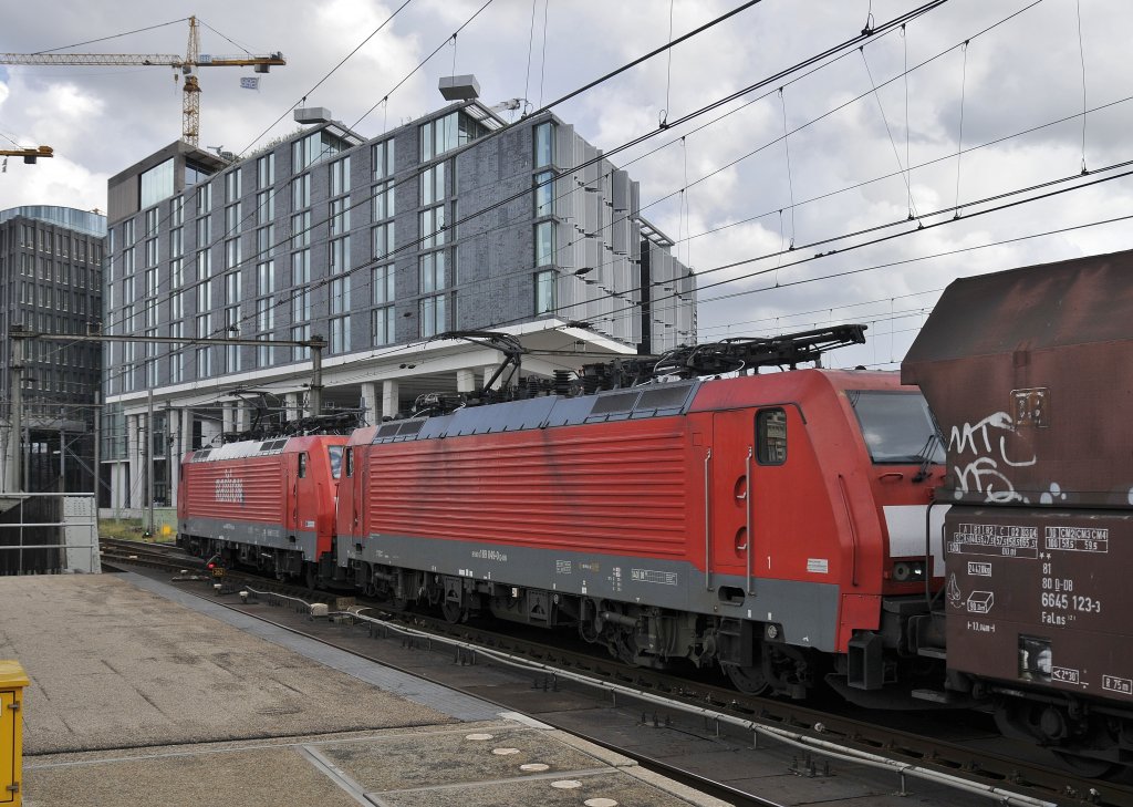 Railion doppelpack 189er mit Falns in Amsterdam CS am 18.06 2011.