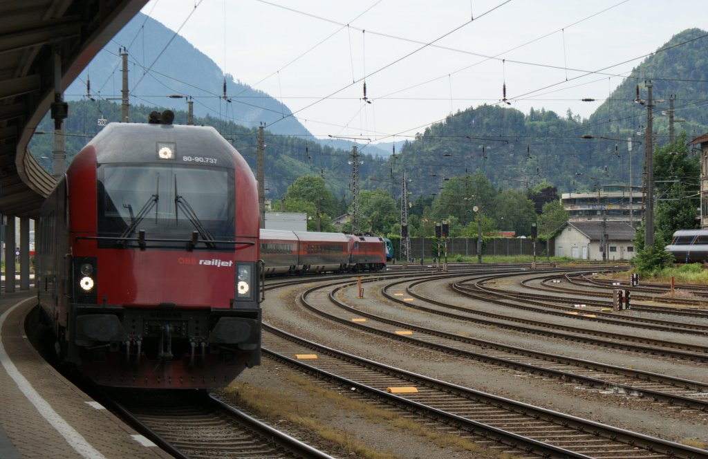 Railjet bei der Durchfahrt in Kufstein am 06.06.2012