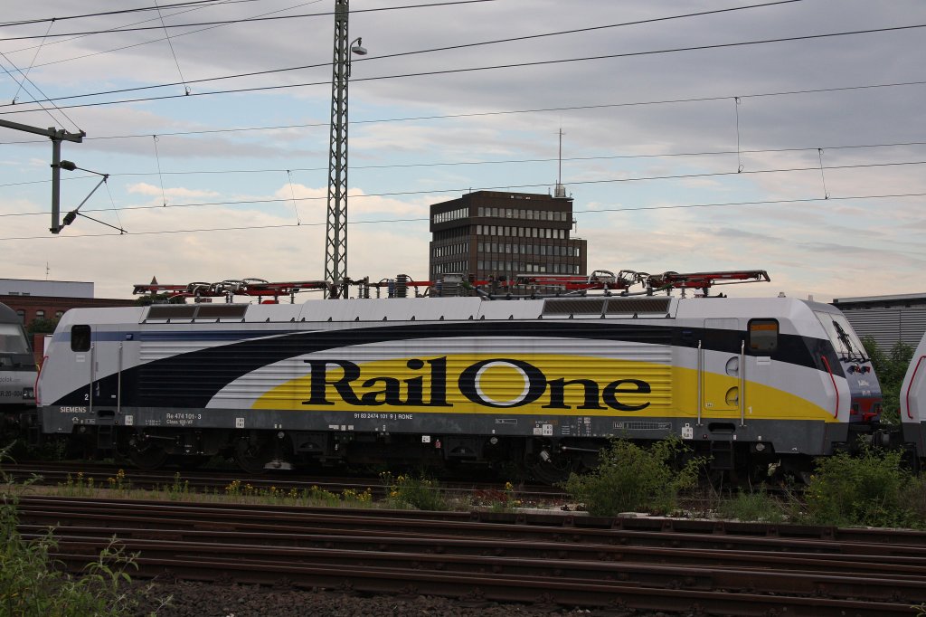 RailOne 474 101 am 21.6.12 abgestellt in Mnchengladbach Hbf.