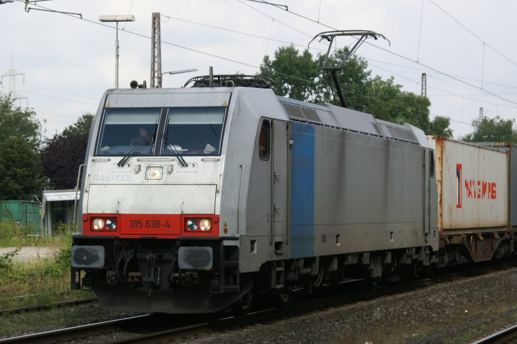 Railpool 185 638 i.e. Boxexpress am 31.8.11 in Ratingen-Lintorf