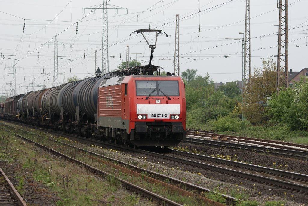 Ratingen-Lintorf, 8.5.´10: 189 073-0 zieht einen gem. GZ in Richtung D�sseldorf-Rath