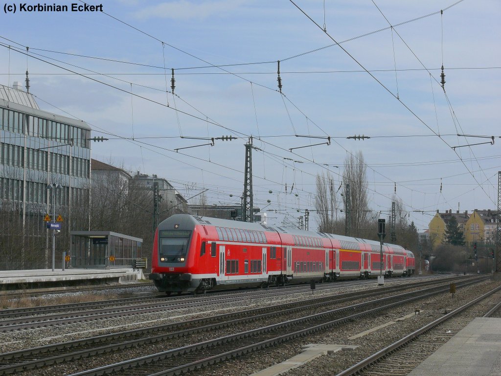 RB 27056 passiert kurz vor Mnchen Hbf Mnchen Heimeranplatz, 20.03.2010