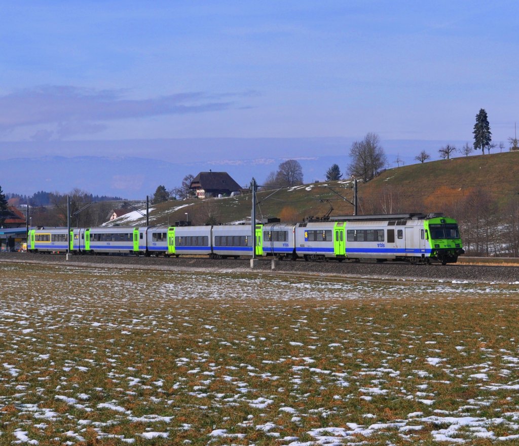 RBDe 565 als S3 Belp-Bern-Biel/Bienne bei Schpfen