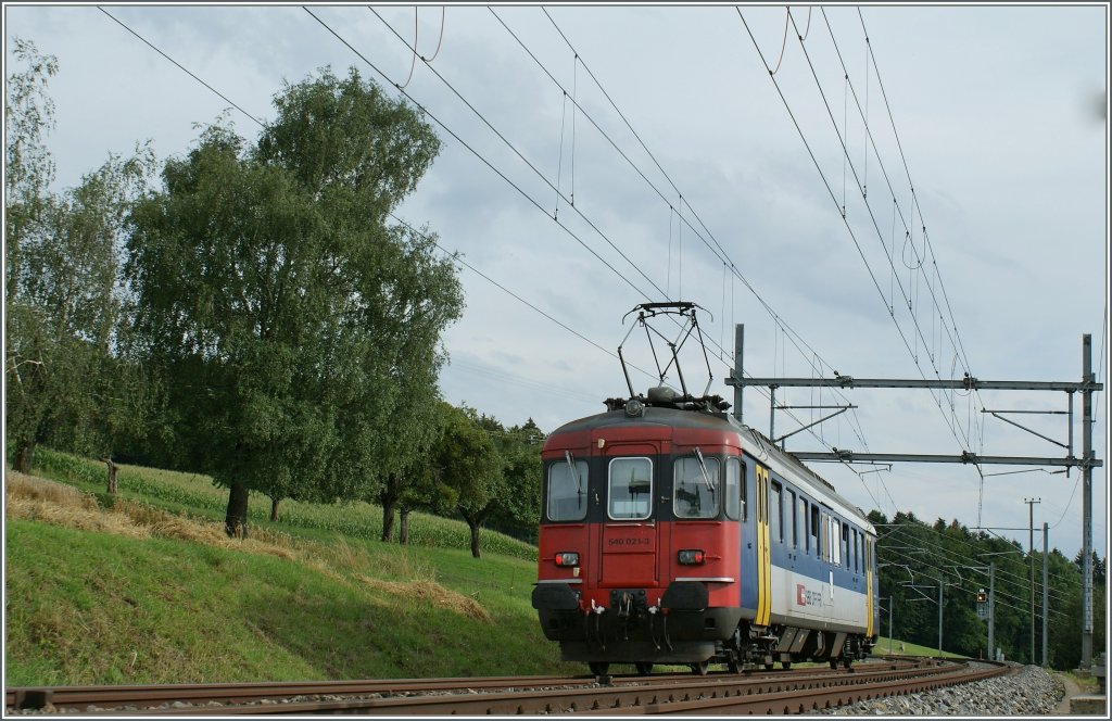 RBe 540 021-3 zwischen Oron und Palzieux am 10. August 2010.