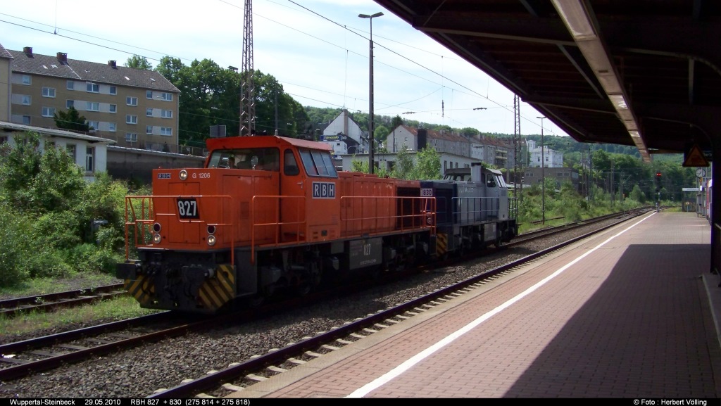 
RBH 827 + RBH 830 in Wuppertal-Steinbeck am 29.05.2010