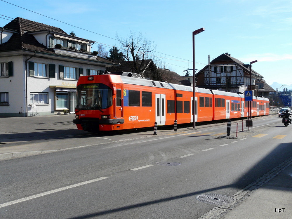 rbs - Be 4/12  70 (ex ABe 4/12) unterwegs als Regio nach Unterzolloikofen am 06.02.2010