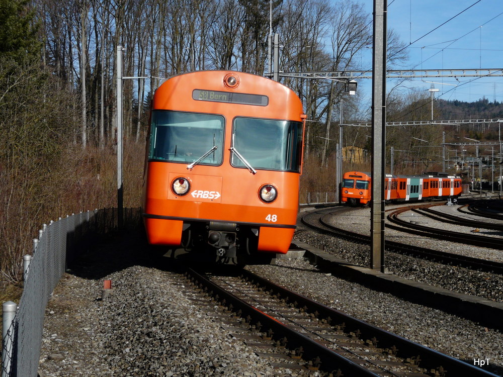 RBS - Regio nach Bern mit dem Treibwagen Be 4/12  48 am 06.02.2011