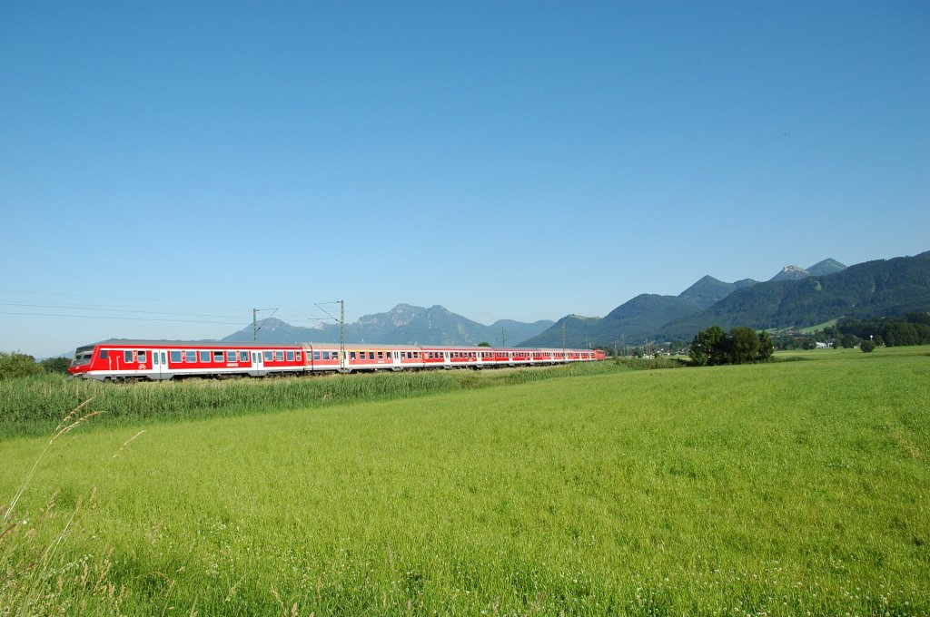 RE 30036 Mnchen-Salzburg am 17.06.09 zwischen Prien und Bernau