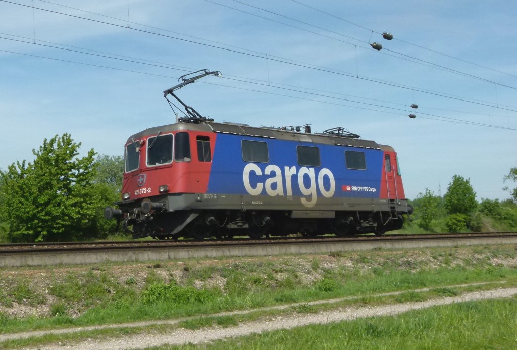 Re 421 373-2 ist als Lz am 07.05.2012 bei Waghusel