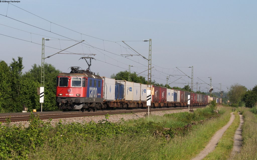 Re 421 388-0 mit einem KV Zug bei Kndringen 6.6.13